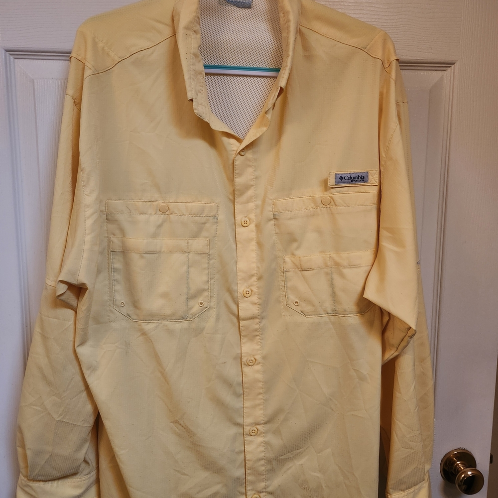 Columbia Yellow Button-Up Shirt